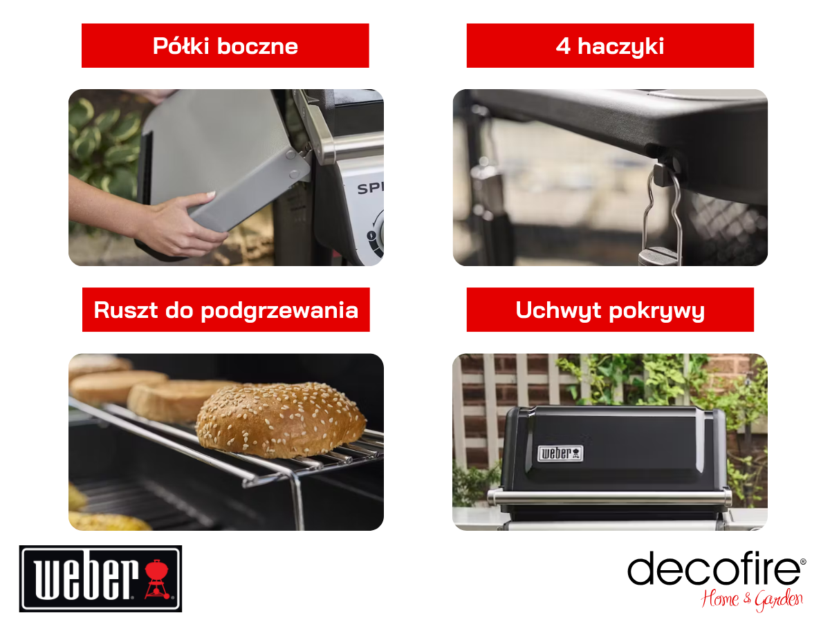 Dodatkowe udogodnienia w grillu gazowym Weber Spirit EP-325