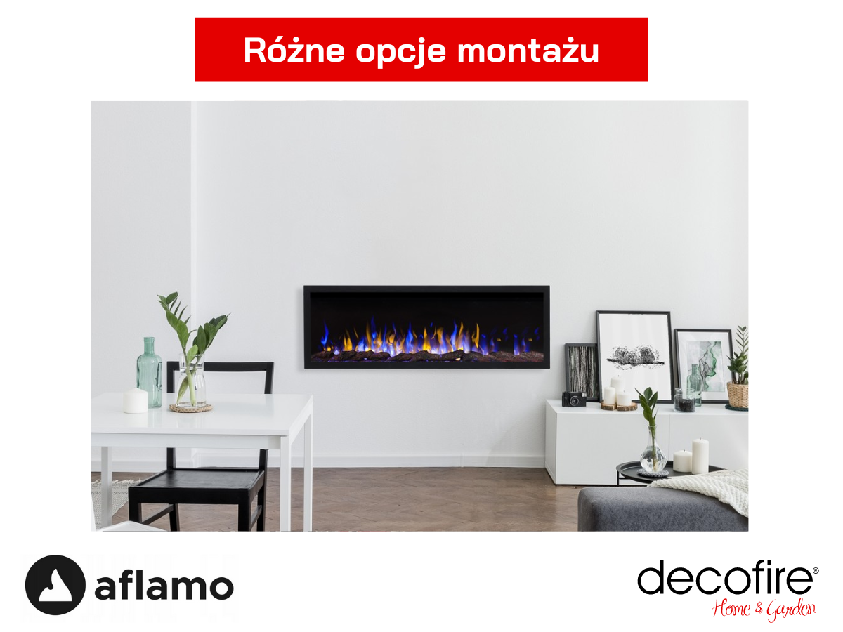 Kominek elektryczny Aflamo Pride na ścianę lub do zabudowy