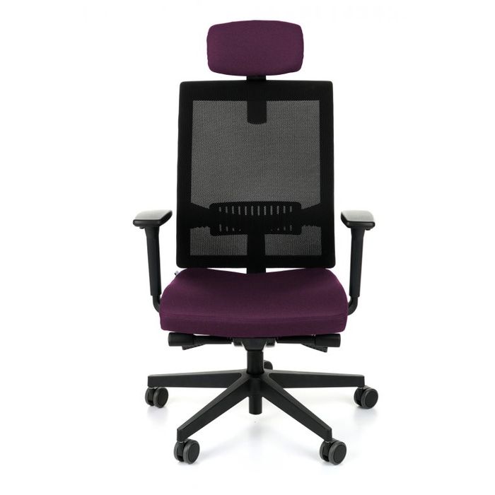 Fotel biurowy Grospol Level BS HD BLACK tkanina Bondai - 8 kolorów
