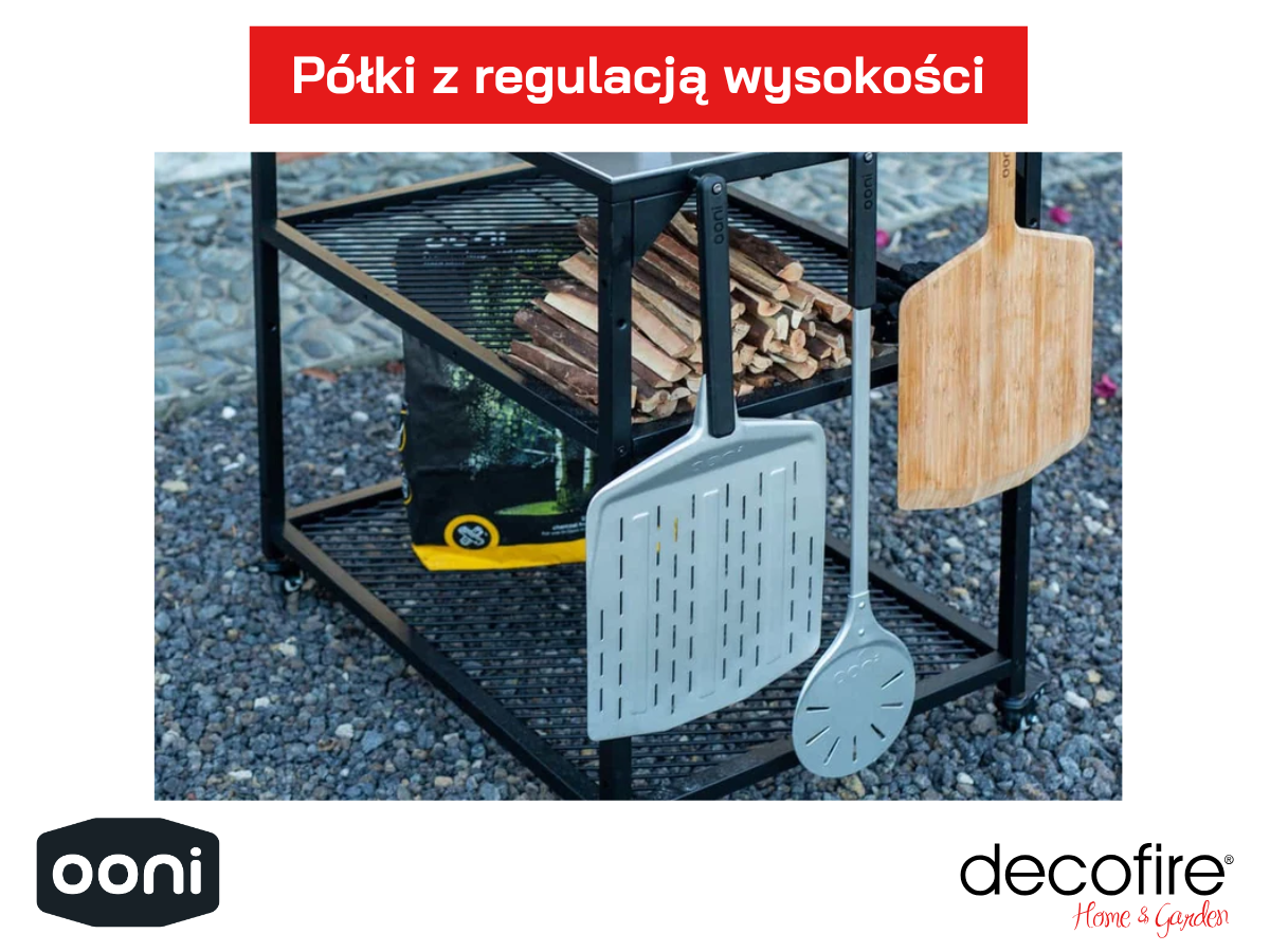 Średni stół modułowy – praktyczne półki na akcesoria