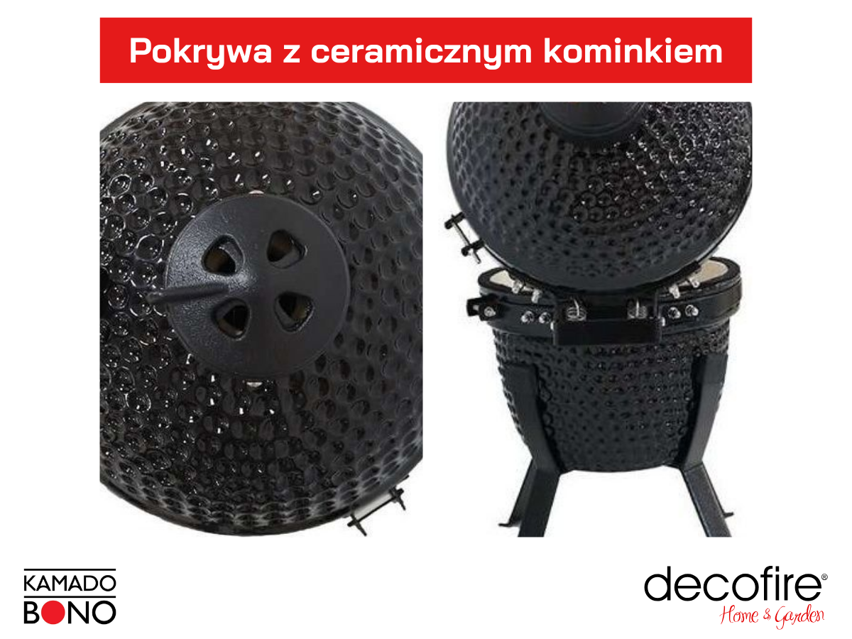 Pokrywa z mechanizmem sprężynowym i ceramicznym kominem