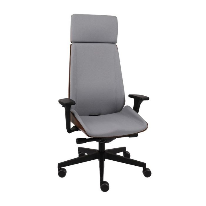 Grospol Fotel biurowy Moon Wood HD black tkanina Cura - 8 kolorów