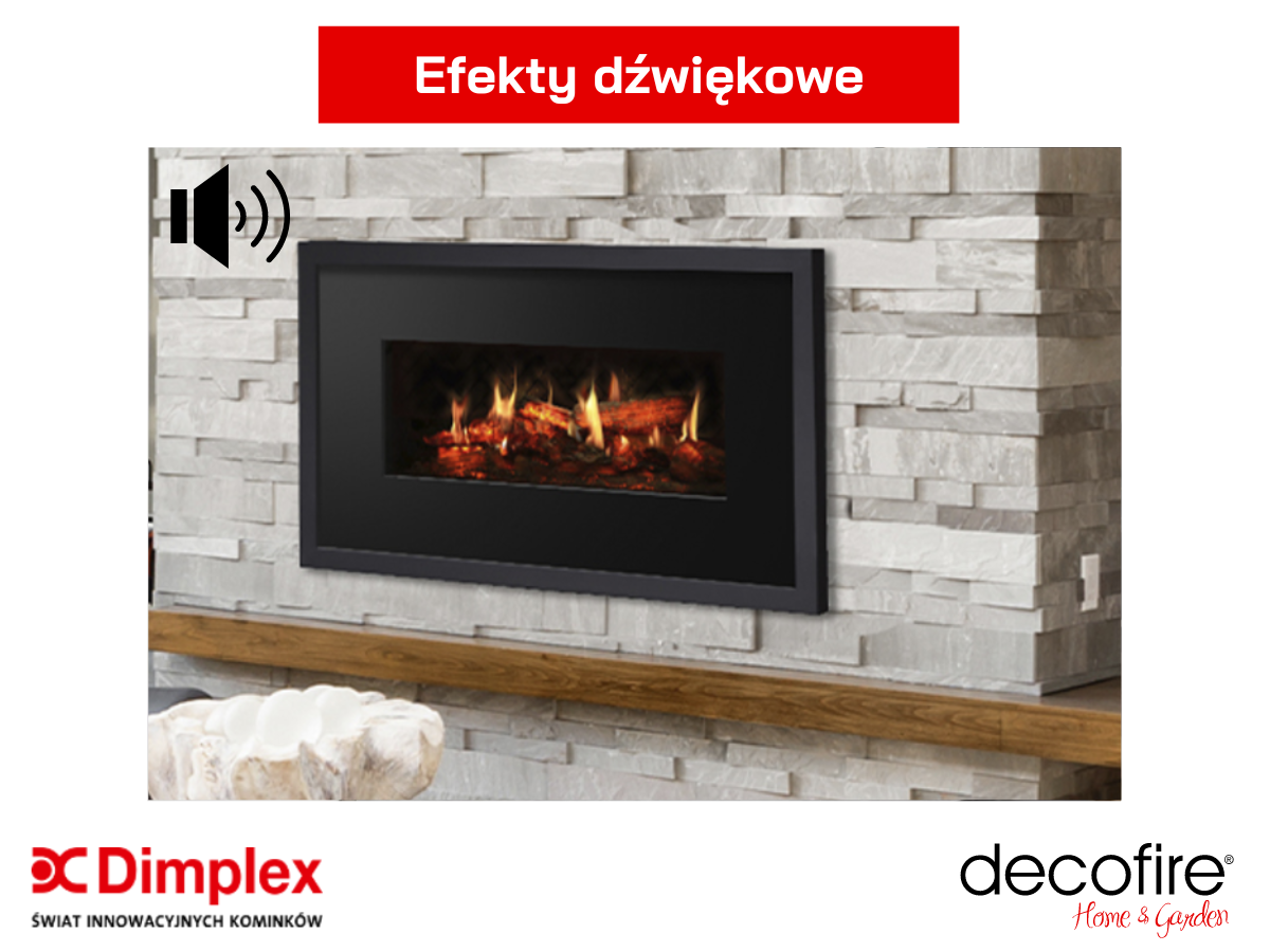 Dimplex kominek elektryczny wkład Opti-V single – efekty dźwiękowe
