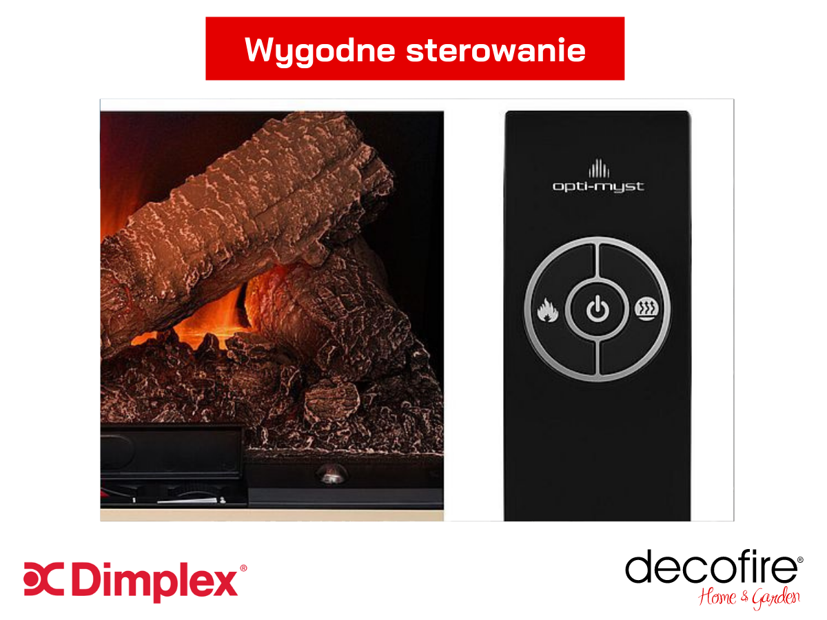 Pilot do zdalnego sterowania kominkiem Dimplex