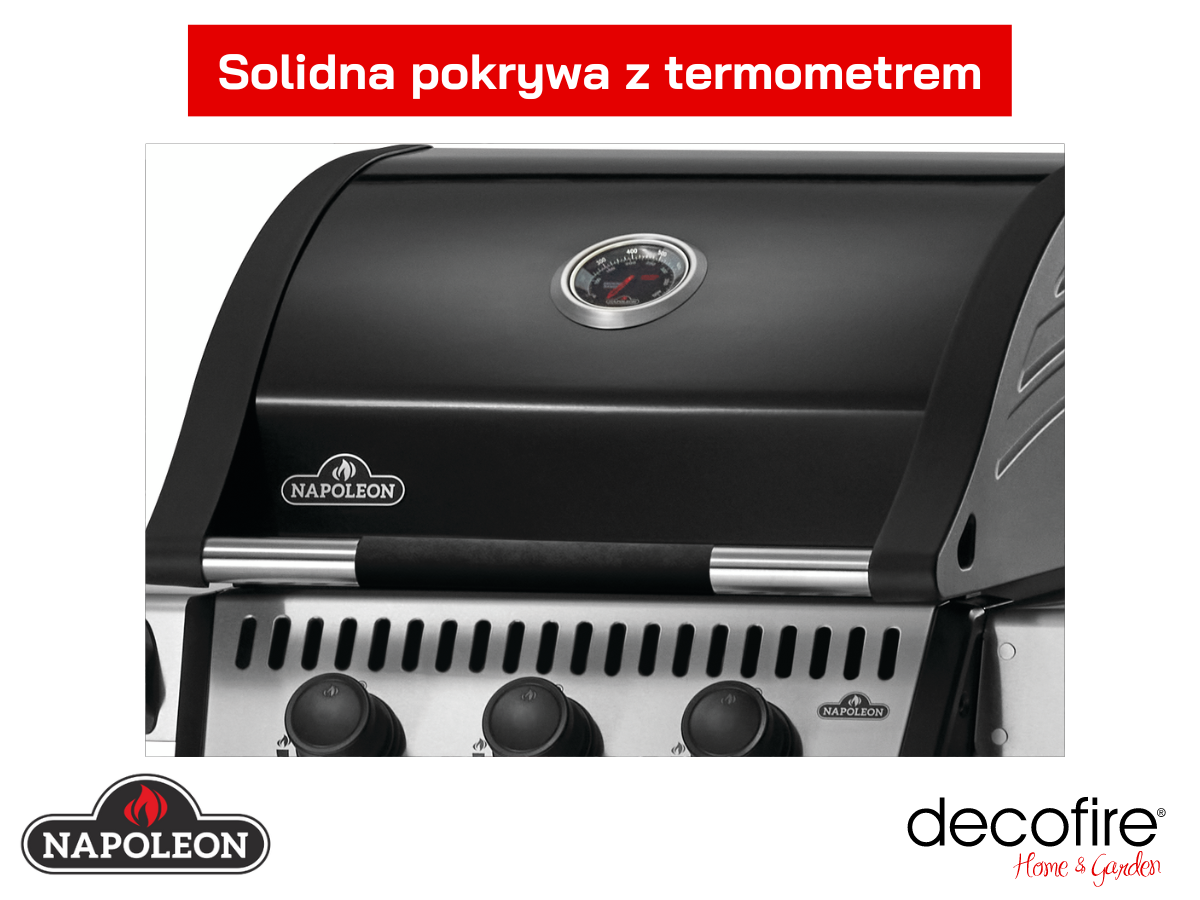 Grill gazowy Naoleon Legend 365 SIB zbliżenie na pokrywę