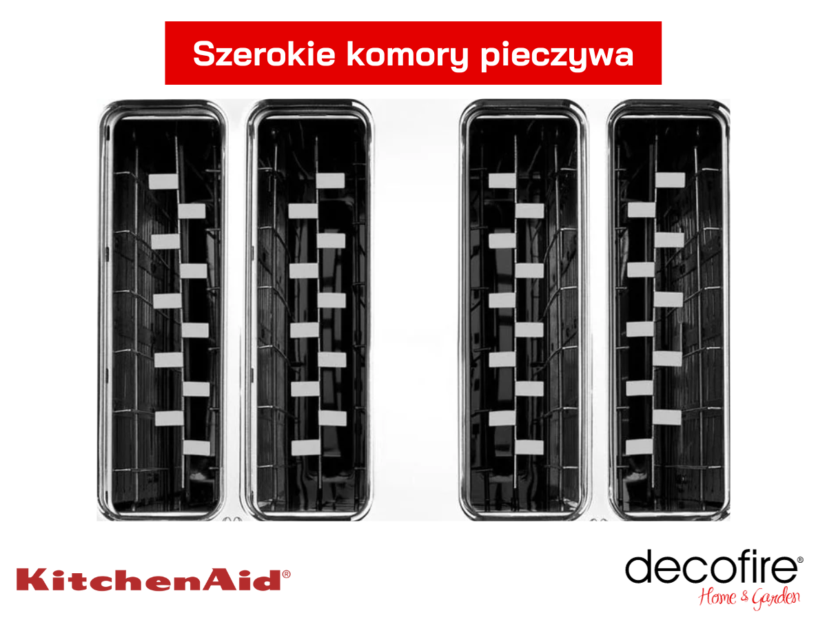 Szerokie komory z systemem wyśrodkowania pieczywa
