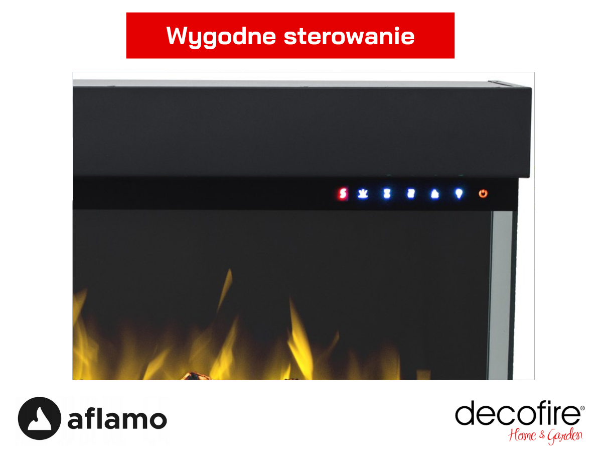 Panel sterowania w kominku elektrycznym Aflamo Imperial