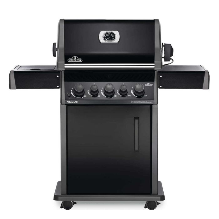 Grill gazowy Napoleon Rogue 425 z palnikiem bocznym i tylnym + rożen, black 