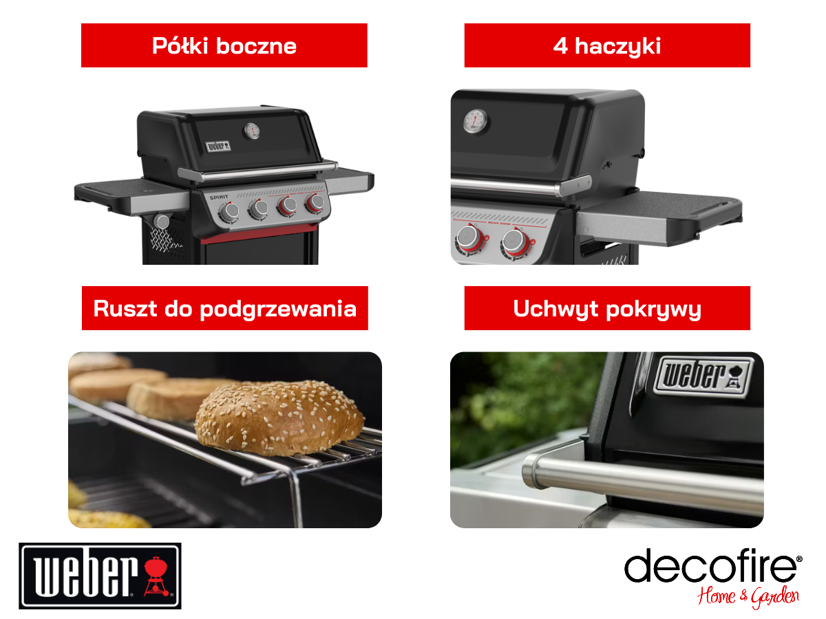 Dodatkowe udogodnienia w grillu gazowym Weber Spirit E-435
