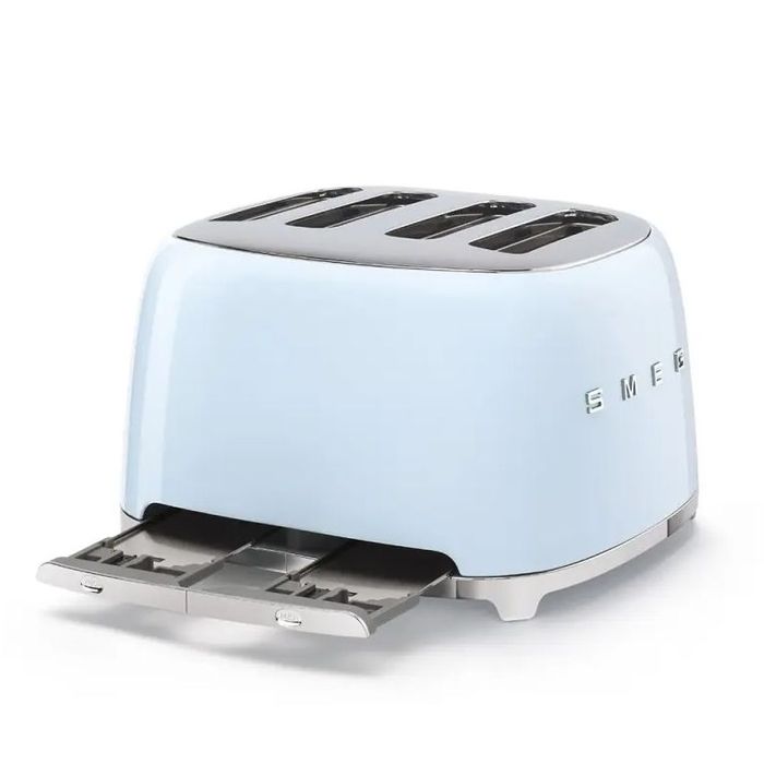 Toster na 4 kromki - 4 kieszenie Smeg Pastelowy błękit (TSF03PBEU)