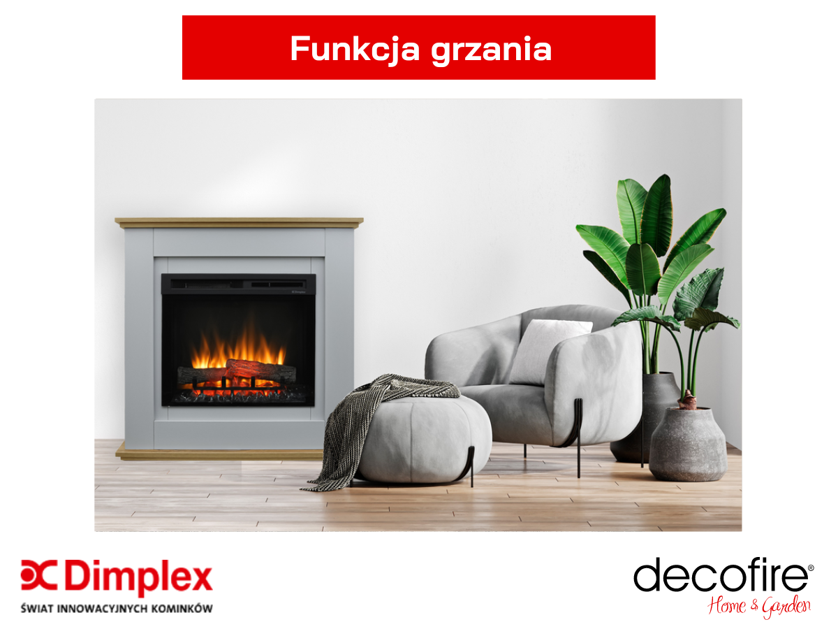 Dimplex kominek elektryczny Prime – funkcja grzania