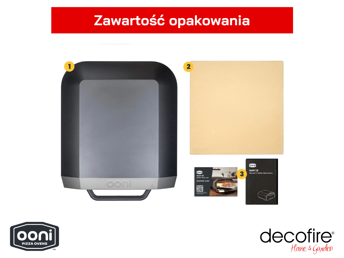 Piec do pizzy Ooni Volt 12 – zawartość opakowania