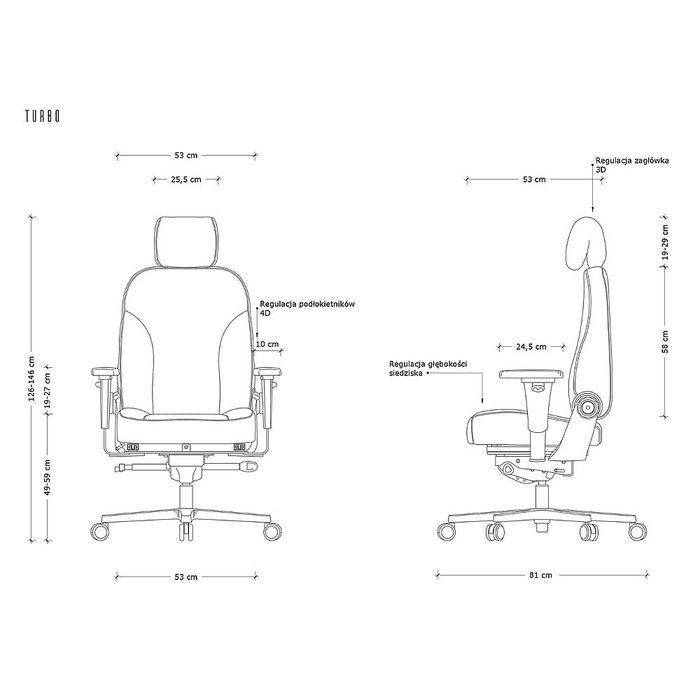 UNIQUE Fotel biurowy Turbo (UN2102-31H)