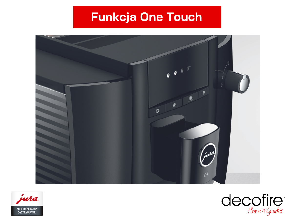 Ekspres do kawy Jura E4 Piano Black z funkcją One Touch