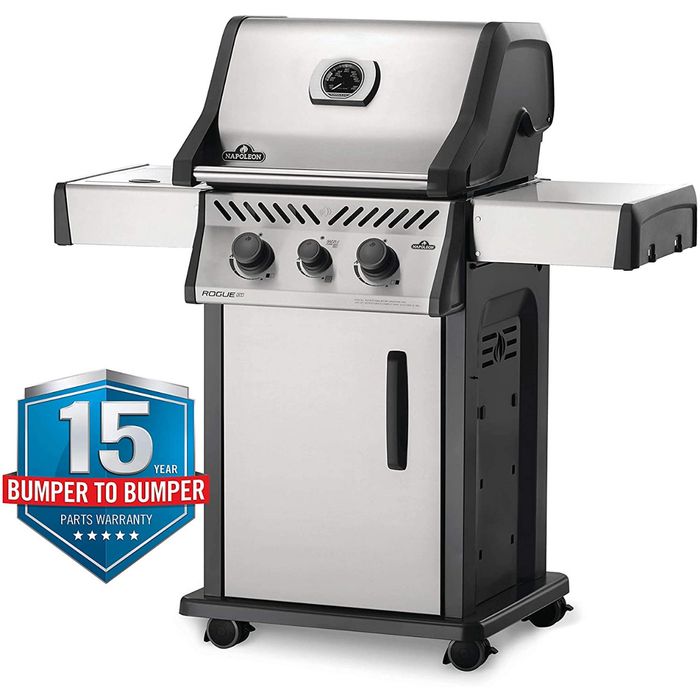 Grill gazowy Napoleon Rogue XT 365 SIBPSS z palnikiem bocznym na podczerwień, Stainless Steel 