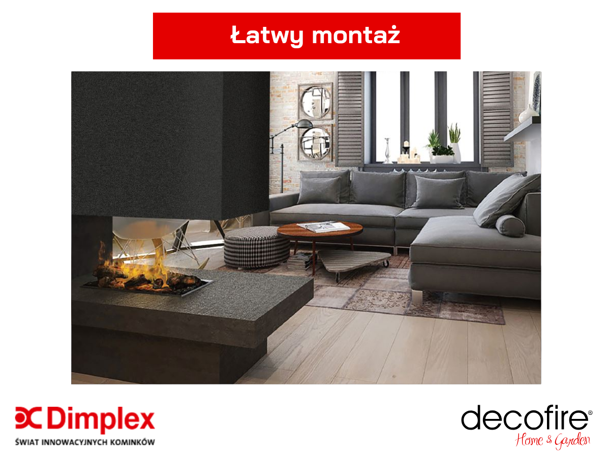 Dimplex kaseta 500 Projects z polanami ze stałym podłączeniem do wody Opti-myst – łatwy montaż