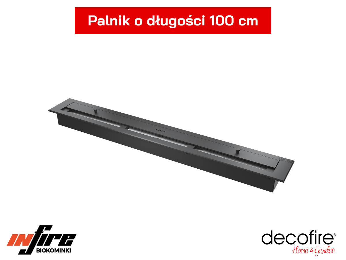 Biokominek Infire INSIDE 1500 z palnikiem 100 cm