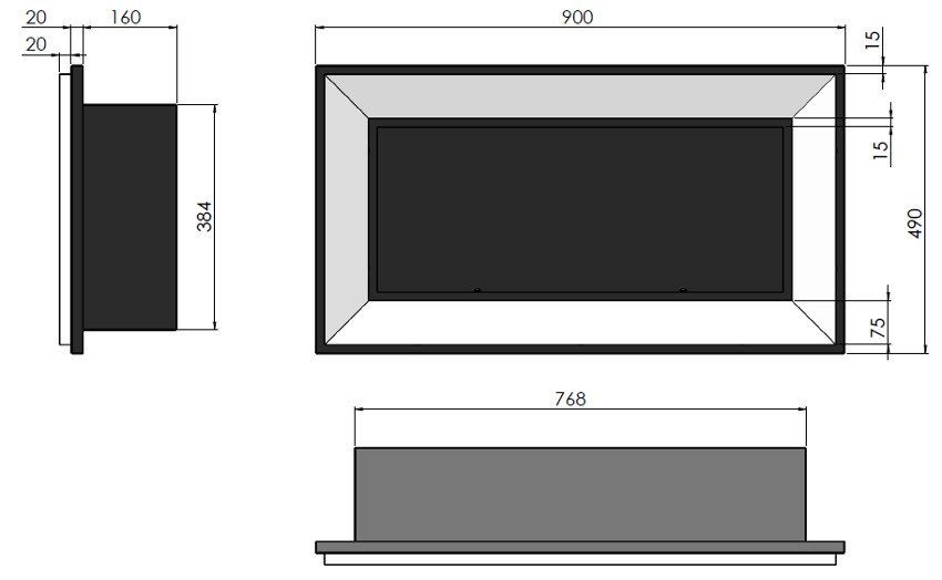 Wymairy biokominka Simple Fire FRAME 900