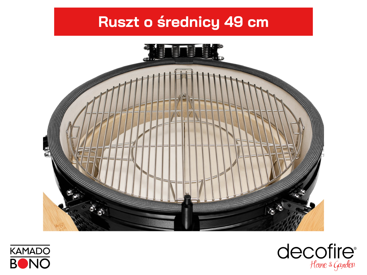 Okrągły ruszt ze stali nierdzewnej (49 cm)