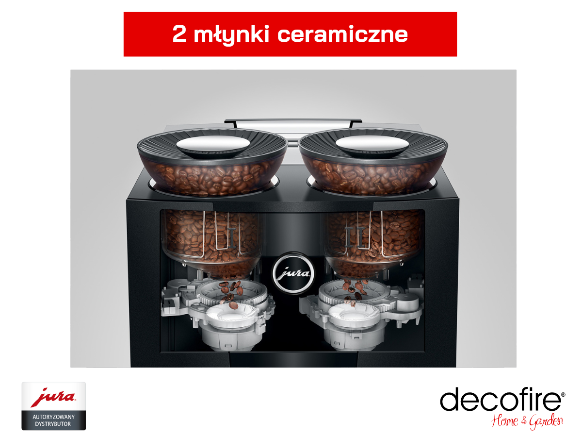 Dwa młynki ceraniczne w ekspresie Jura GIGA 10 Diamond Black (EA)