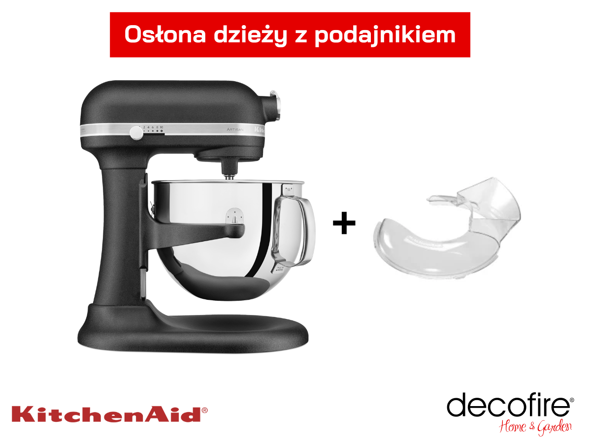 Mikser Artisan 7 Cast Iron Black i osłona dzieży