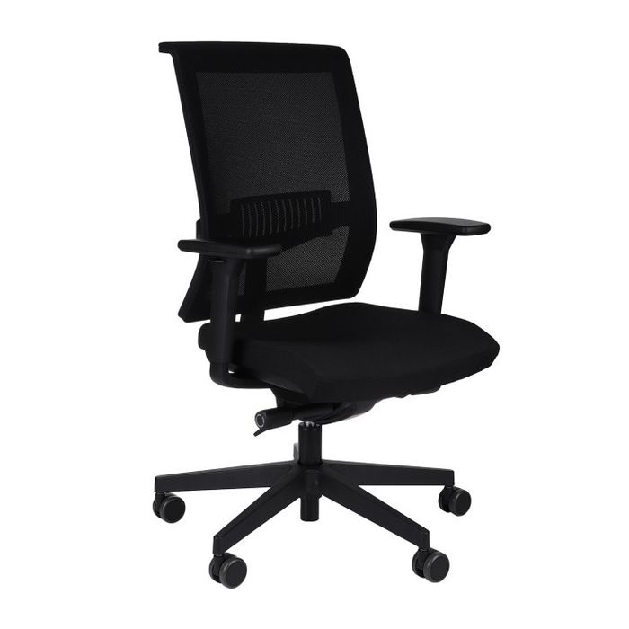 Fotel biurowy Grospol Level BS BLACK tkanina Cura - 8 kolorów