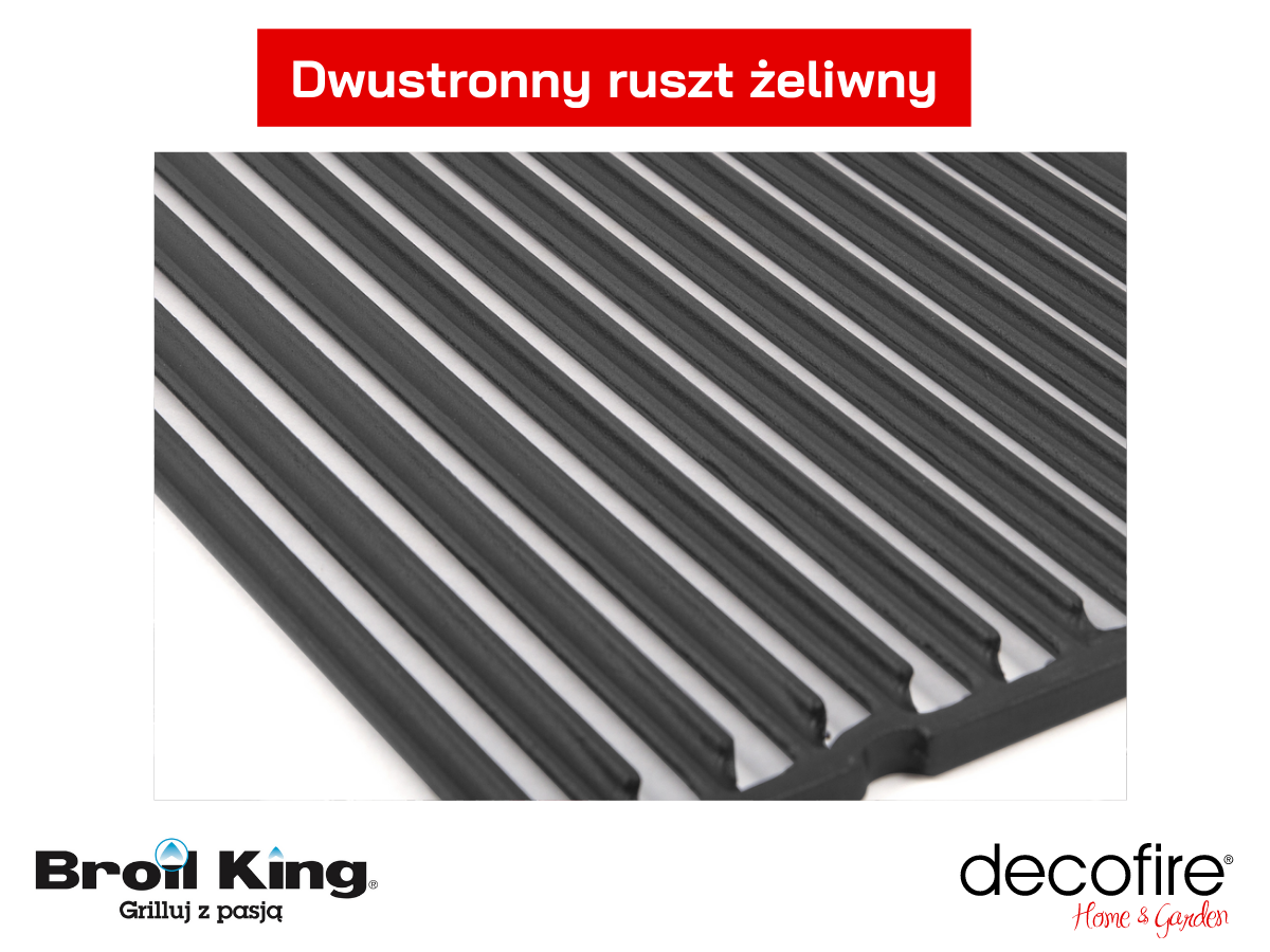 dwustornny grill żeliwny w grillu Broil King Crown 440