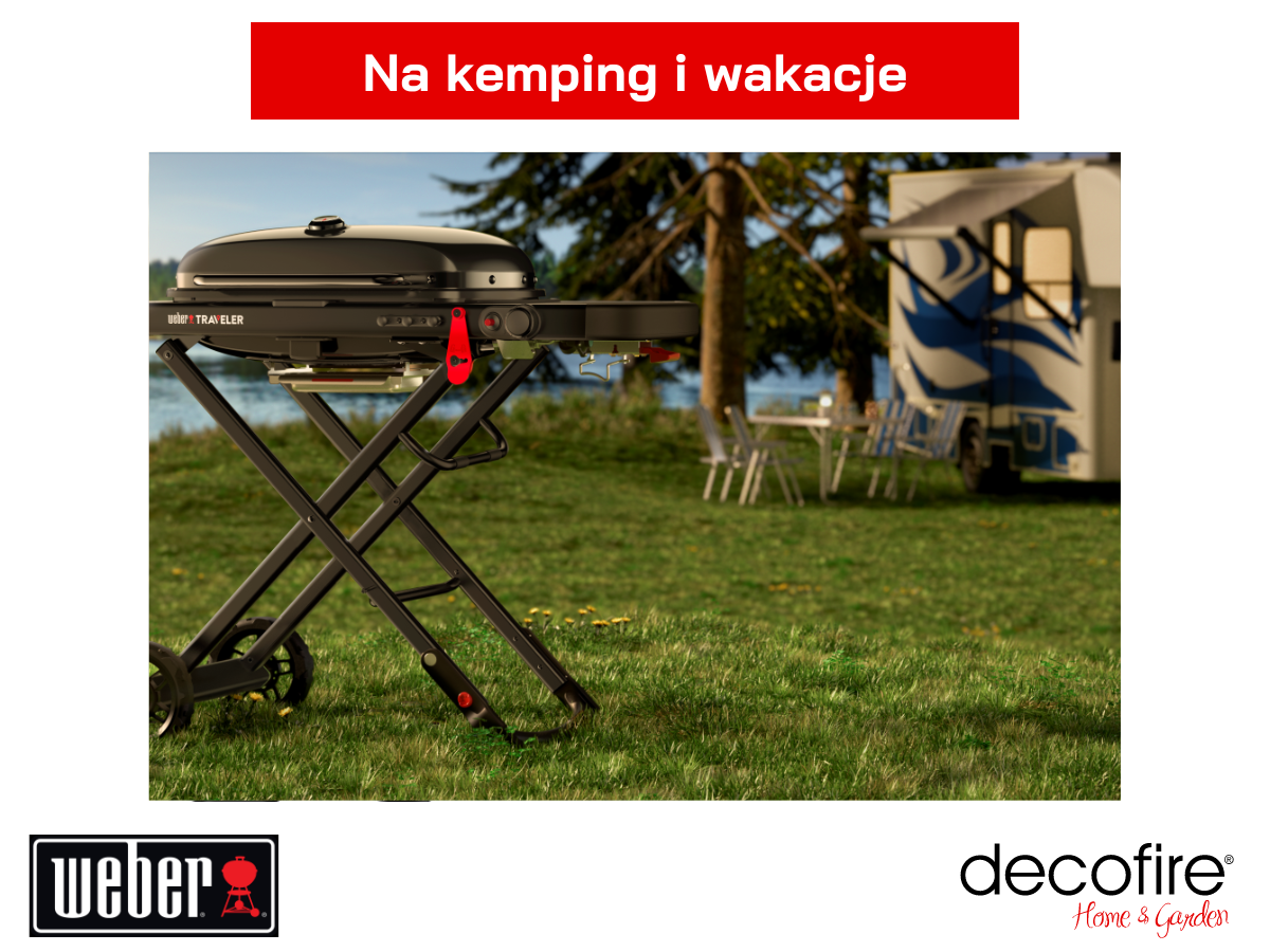 Grill gazwoy Weber Traveler Stealth Edition na kemping i wakacje