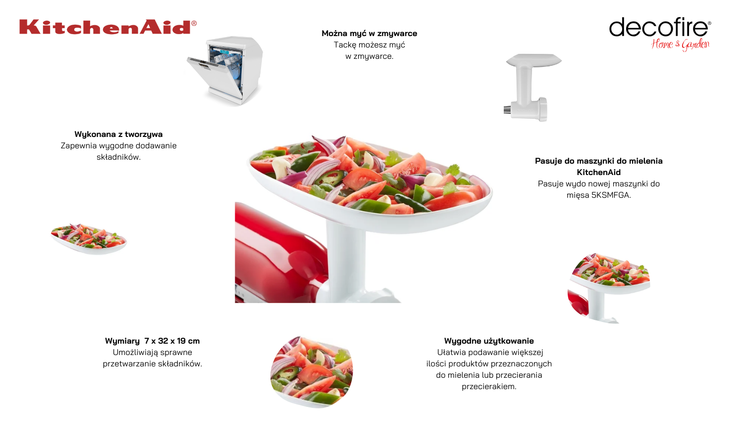 Tacka podajnik do maszynki KitchenAid
