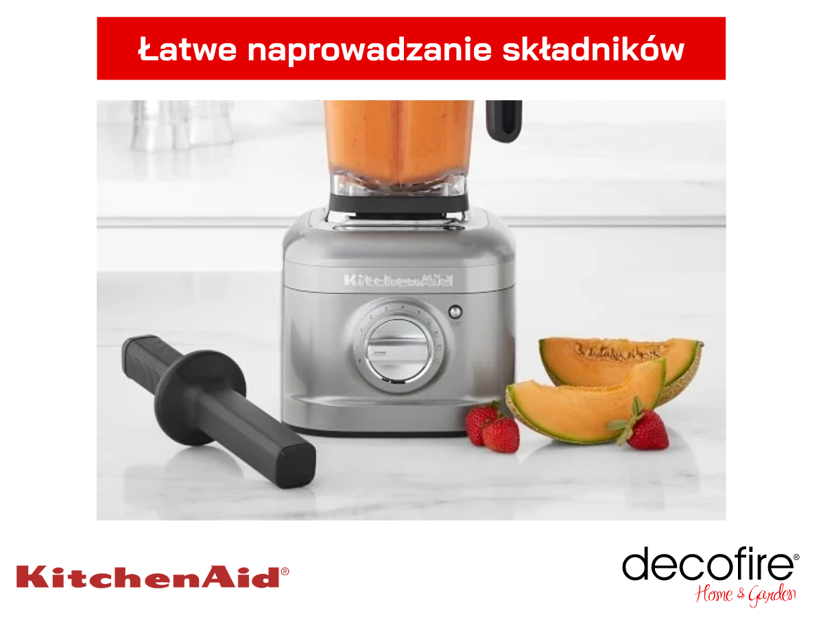 Łatwe naprowadzanie składników dzięki tamperowi KitchenAid