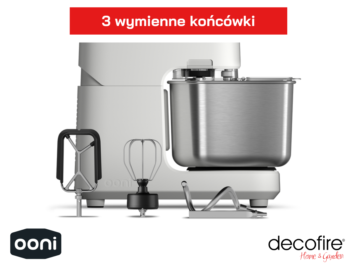 Ooni mikser spiralny Halo Pro z 3 wymiennymi końcówkami