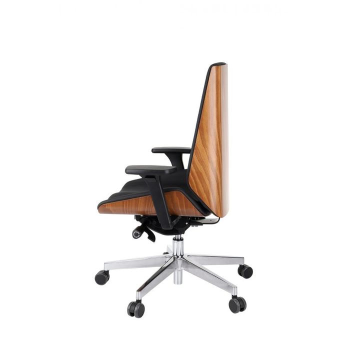 Grospol Fotel biurowy Moon Wood chrome tkanina Fame - 6 kolorów