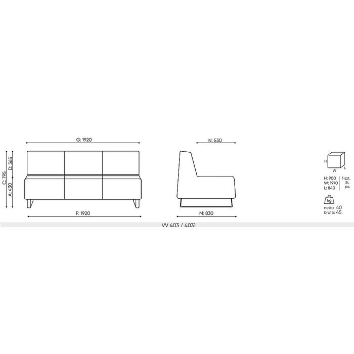 Sofa VOO VOO VV 4031 Bejot