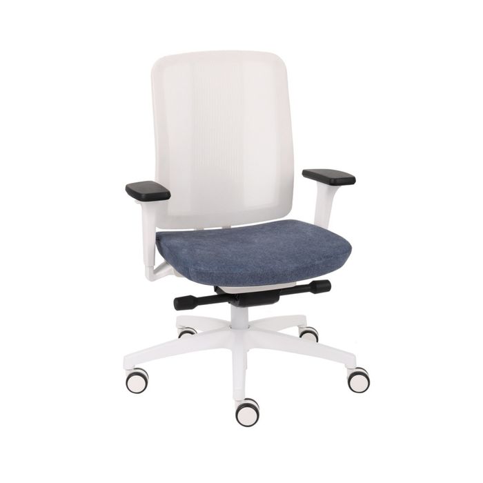 Grospol fotel dla dzieci ErgoJunior WS white / grey / black tkanina Strong - 8 kolorów