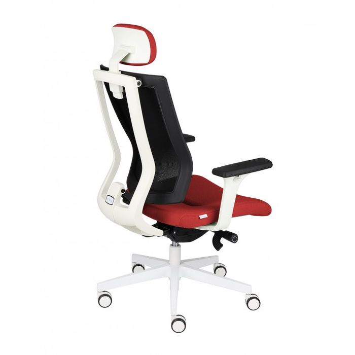 Grospol Fotel biurowy MaxPro WS HD white tkanina Omega - 8 kolorów