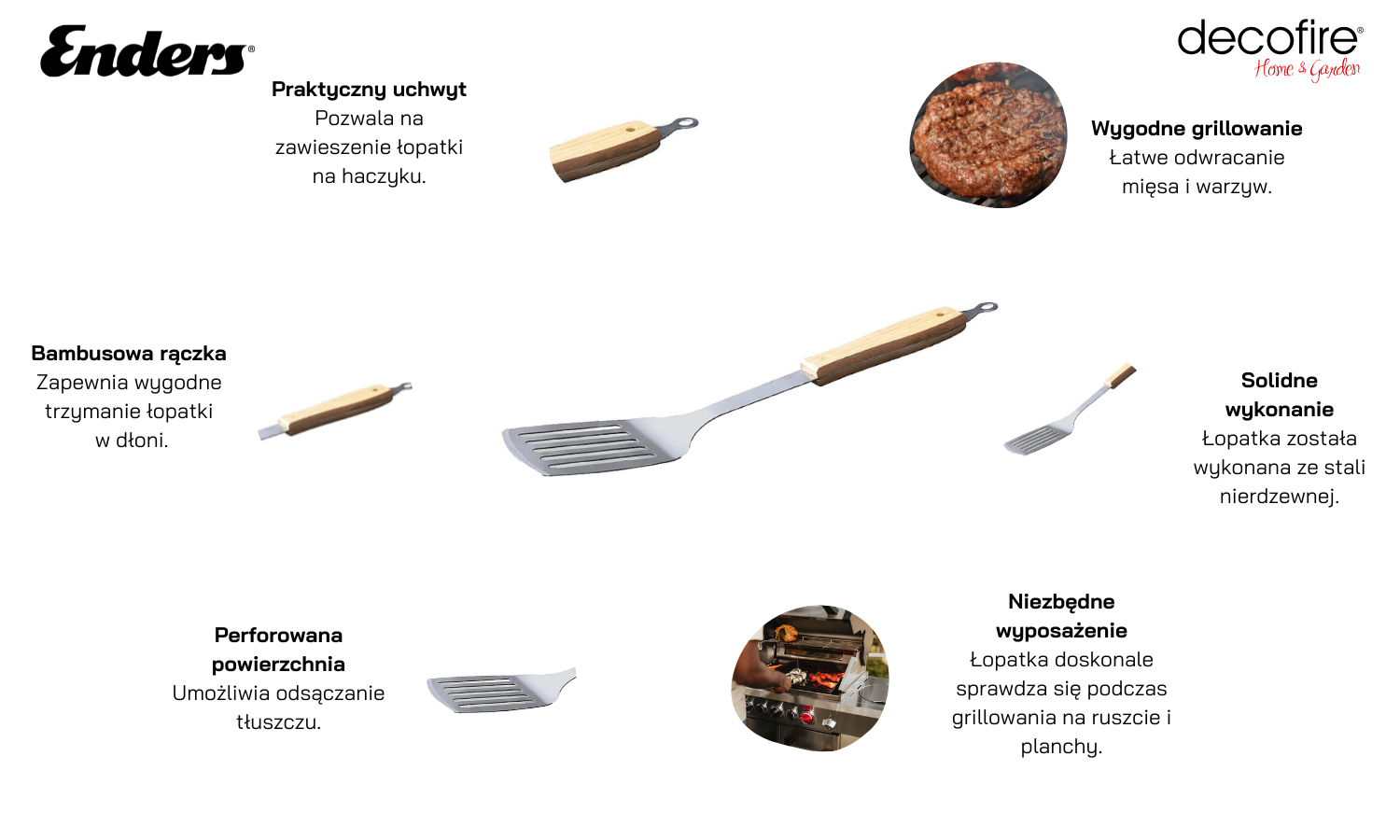 Łopatka do grilla z bambusową rączką Enders (8799)