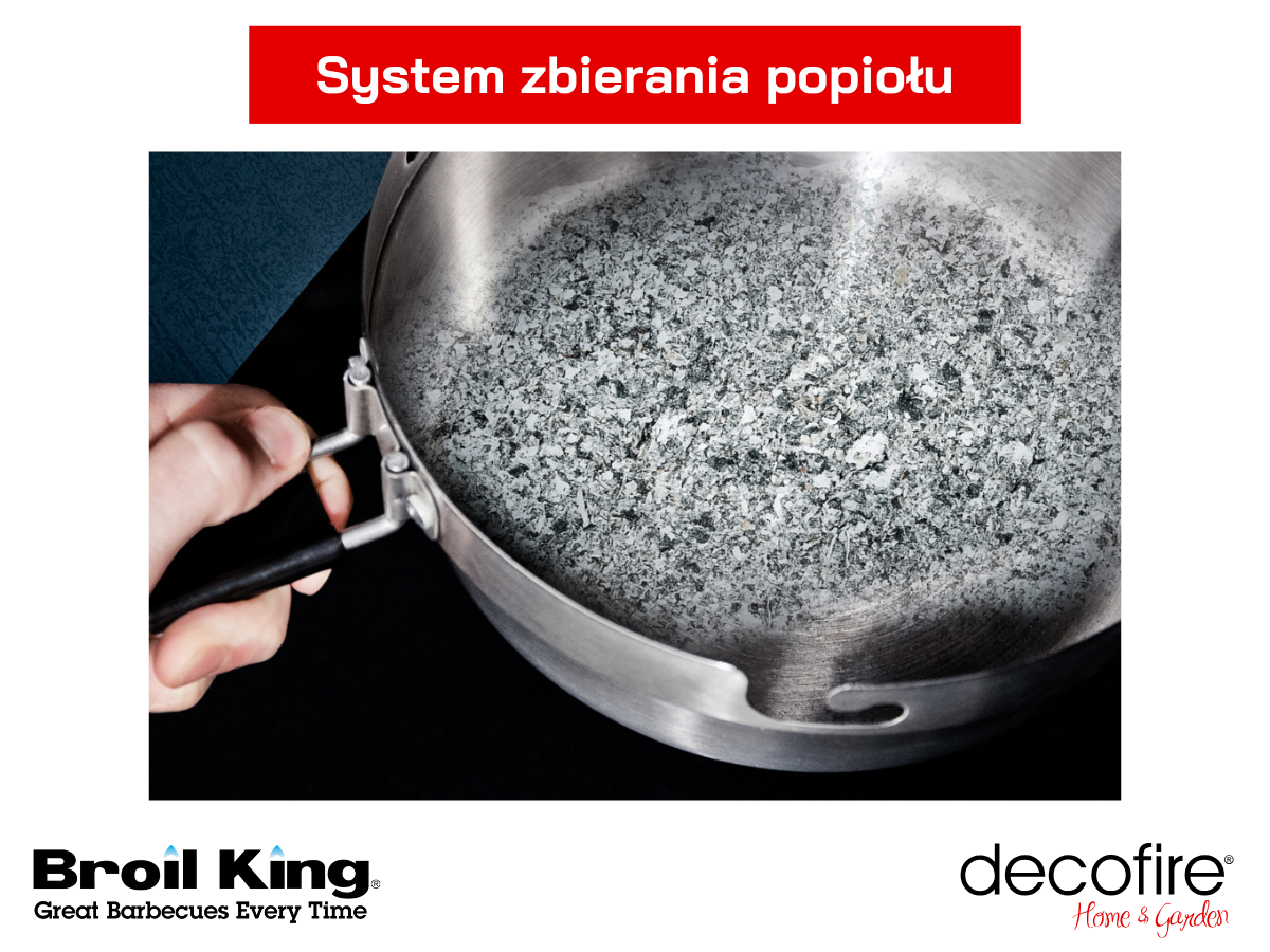 Zintegrowany system zbierania popiołu ułatwiający czyszczenie