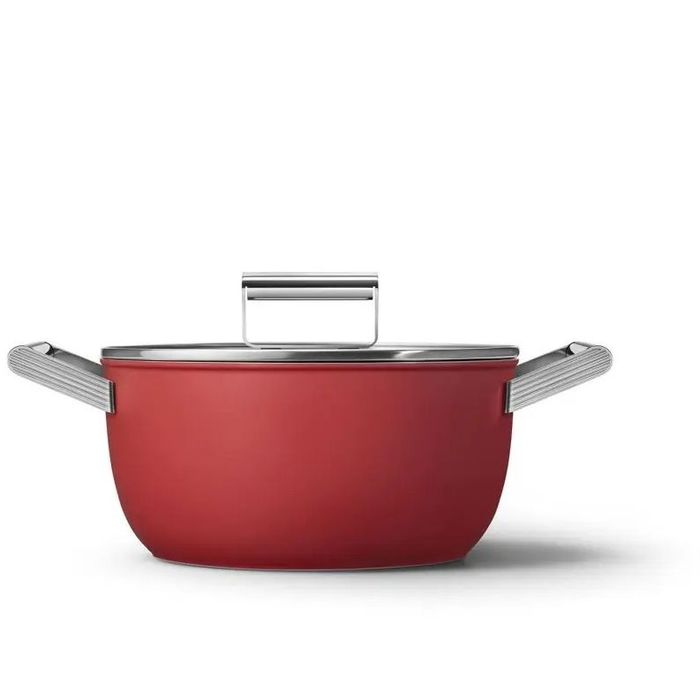 Garnek 24 cm Czerwony Smeg (CKFC2411RDM)