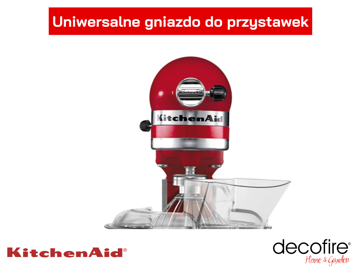 Uniwersalne gniazdo na dodatkowe przystawki w mikserze Heavy Duty 5 Empire Red 4,8 l