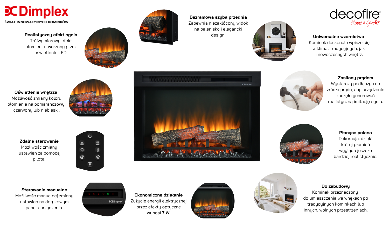 Dimplex wkład kominkowy 26″ XHD Firebox
