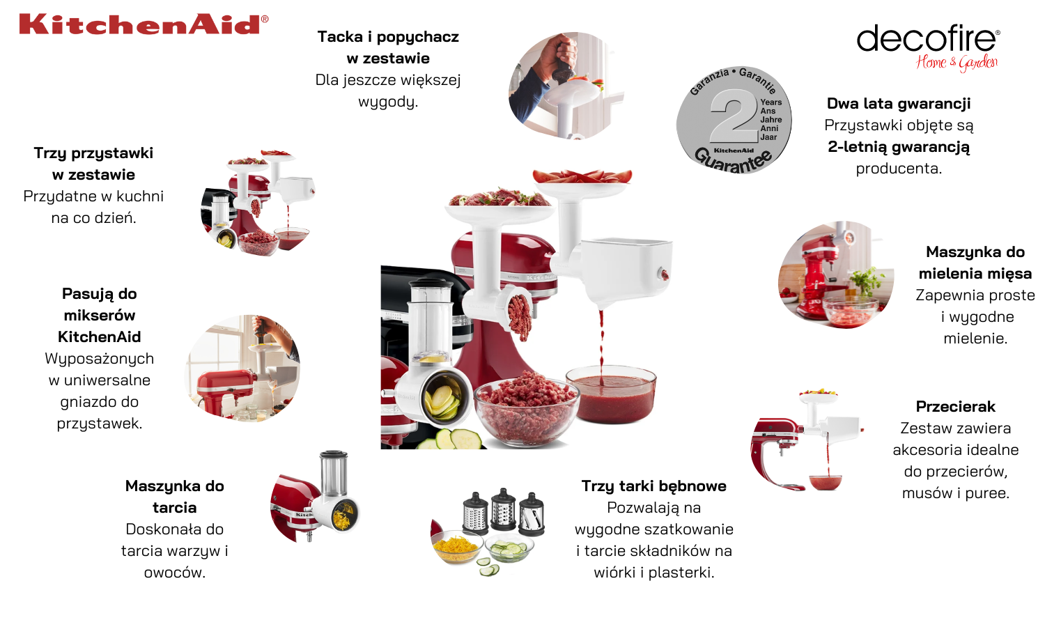 Zestaw przystawek KitchenAid (5KSM2FPPC)
