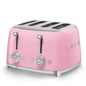 Toster na 4 kromki - 4 kieszenie Smeg Pastelowy róż (TSF03PKEU)