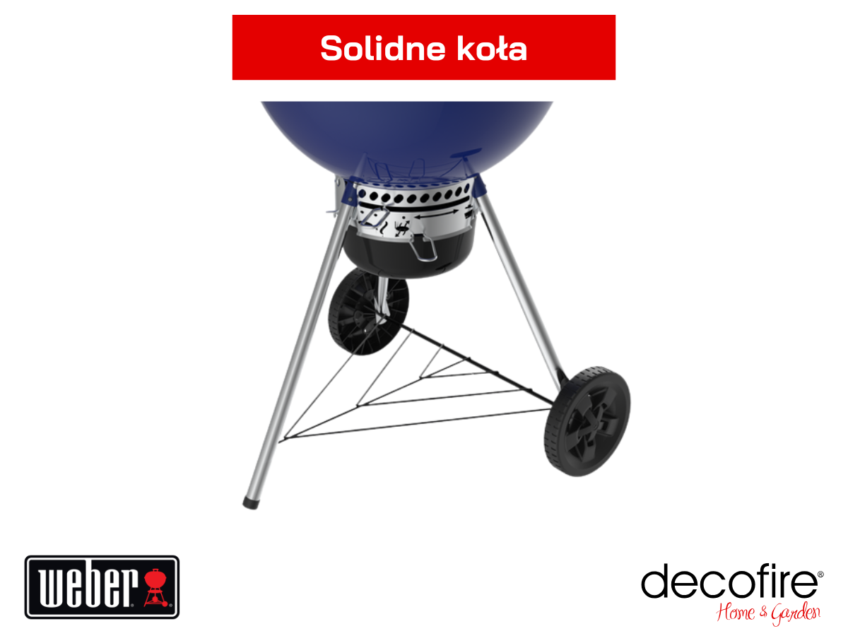 Grill węglowy Weber Master-Touch GBS 5755 Ocean Blue EU 57 cm – stabilna konstrukcja