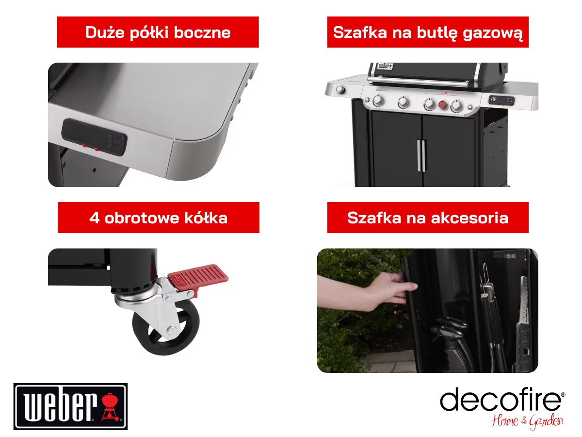 Dodatkowe udogodnienia w grillu gazowym Weber Genesis EPX-470
