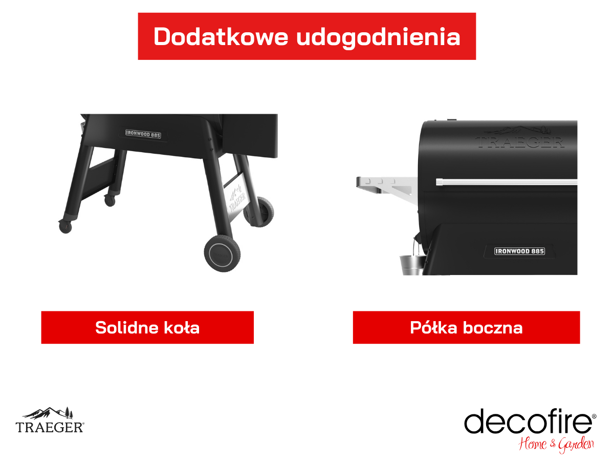 Dodatkowe udogodnienia w grillu na pellet Ironwood 650 INT + Pellet Sensor Traeger