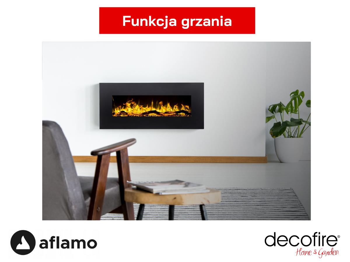 Kominek elektryczny Aflamo Albion funkcja grzania