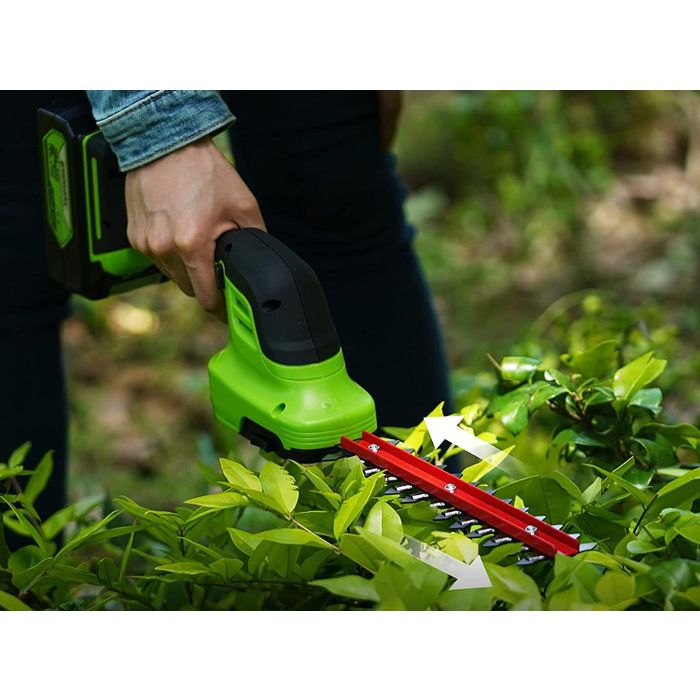 Greenworks Akumulatorowe Nożyce do przycinania trawy i żywopłotów 24V Akumulator + Ładowarka  (G24SHTK2) 