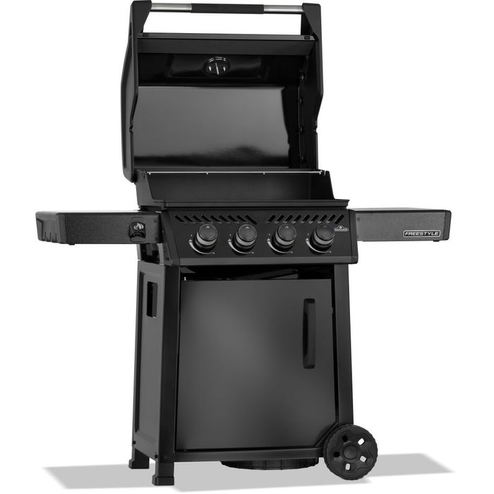 Grill gazowy Napoleon Freestyle 425 czarny otwarta pokrywa