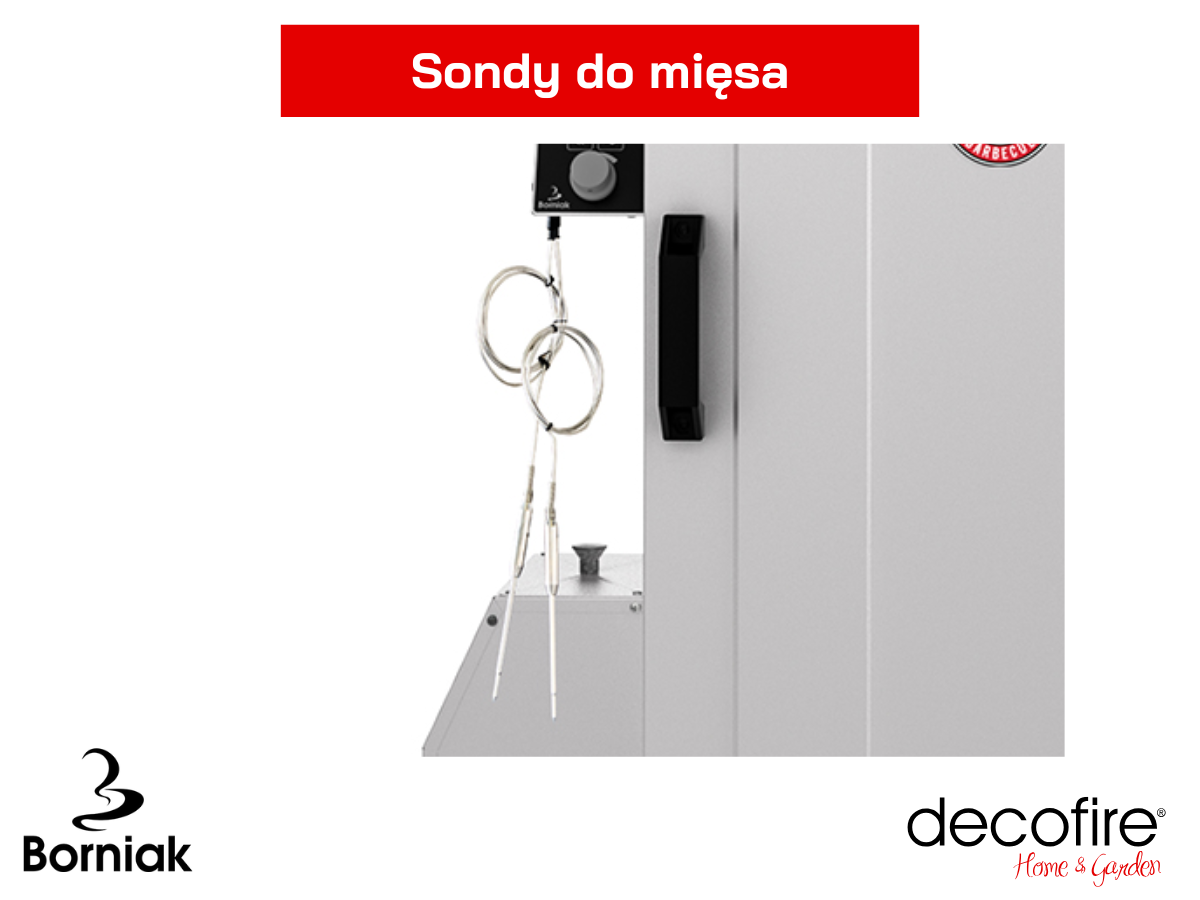 Wędzarnia domowa Borniak 70 BBQ INOX Wi-Fi – 2 sondy do mięsa