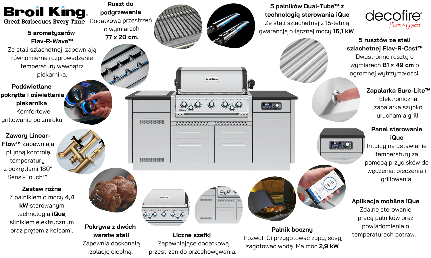 Grill gazowy Broil King Imperial QS 590I funkcje